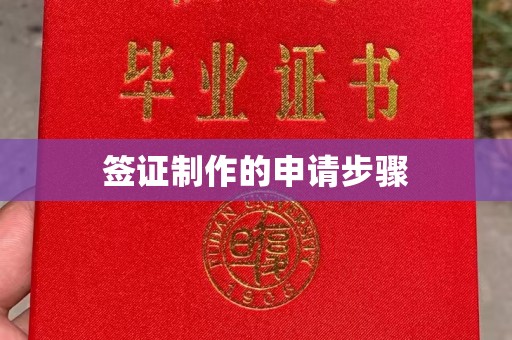 高州签证制作的申请步骤