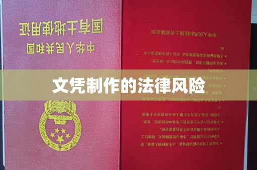 高州文凭制作的法律风险