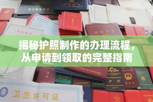 高州揭秘护照制作的办理流程，从申请到领取的完整指南