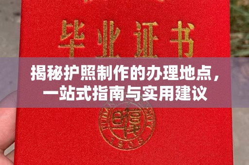 高州揭秘护照制作的办理地点，一站式指南与实用建议